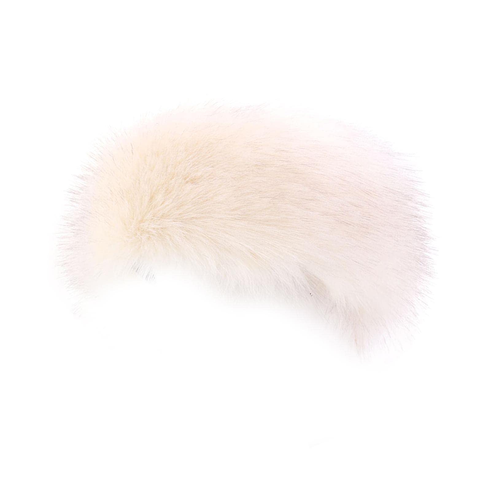 Faux Furry Headband Winter Earwarmer Earmuffs Ladies Outdoor Sports Lady Beige Clothing, Shoes & Accessories | Womens Accessories | Hats-image-2