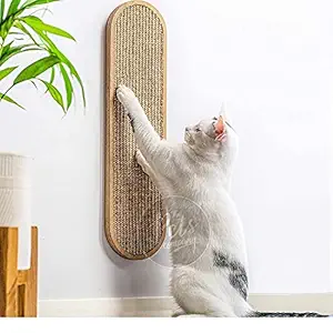 The Pets Company Sisal Wall Cat Scratcher Kitty Wall Hanging Scratch Pad with Natural Catnip