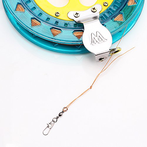 HappyToy Kite Reel Winder Kite String Handle Reel [Lock-on] with Line - 1000ft Durable String (Blue - Yellow) - Thumbnail 3