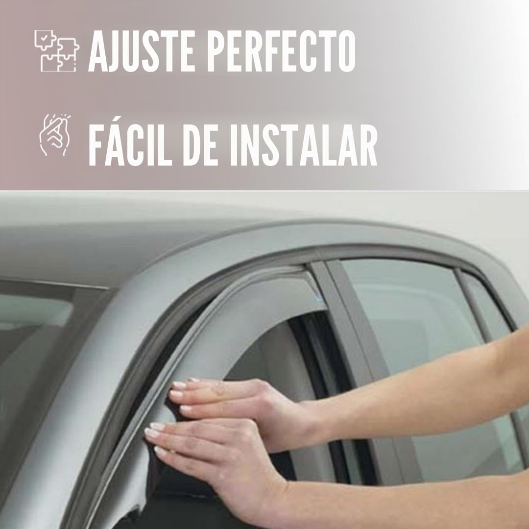 Deflectores Compatibles con DAF XF, XG, XG+ (Nueva Generación) 2022+ Vidrio Acrílico Duradero - Derivabrisas Delanteros Ahumados para Ventanillas - Instalación Interior