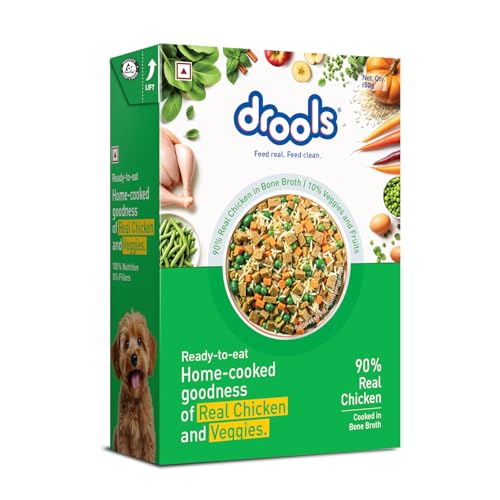 Image of Drools Tetra Pack Dog Food Real Chicken & Vegetable, for Adult & Puppy, 150g | Enhances Palatability and Support Joint Health | Retains Freshness & Flavours | Support Gut Health
