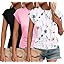 3pcs Y-flower White, Pink, Black