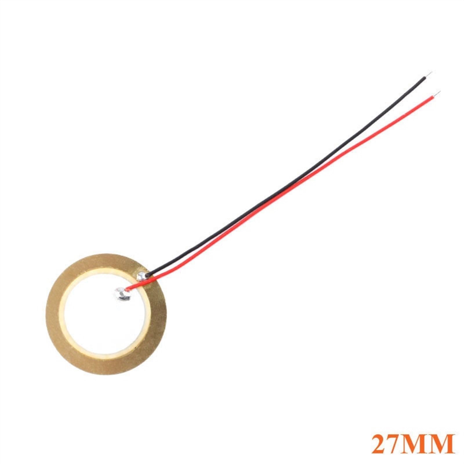 WUZDPRCJ 10Pcs Piezoelectric Piezo Ceramic Wafer Plate Dia 27mm for Buzzer Loudspeaker Sensor with Wire