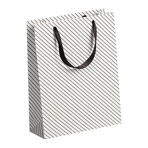 Bolsa de regalo Clairefontaine 212881C, diseño de rayas negras y blancas, tamaño mediano Cover