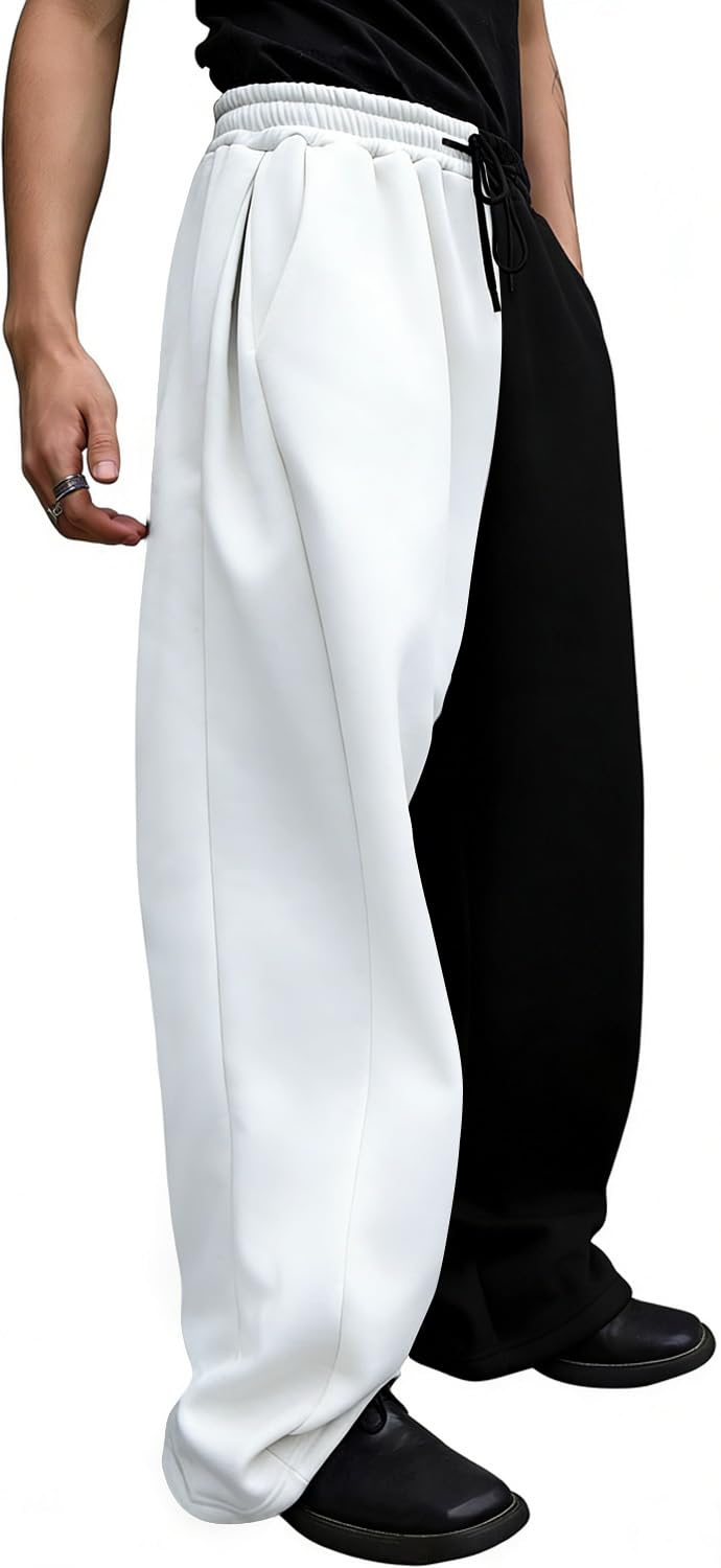 CLOAKA Jogginghose Herren Baumwolle Mode Sweatpants Elastische Kordelzug Baggy Jogginghose Herren Lang Casual Trainingshose