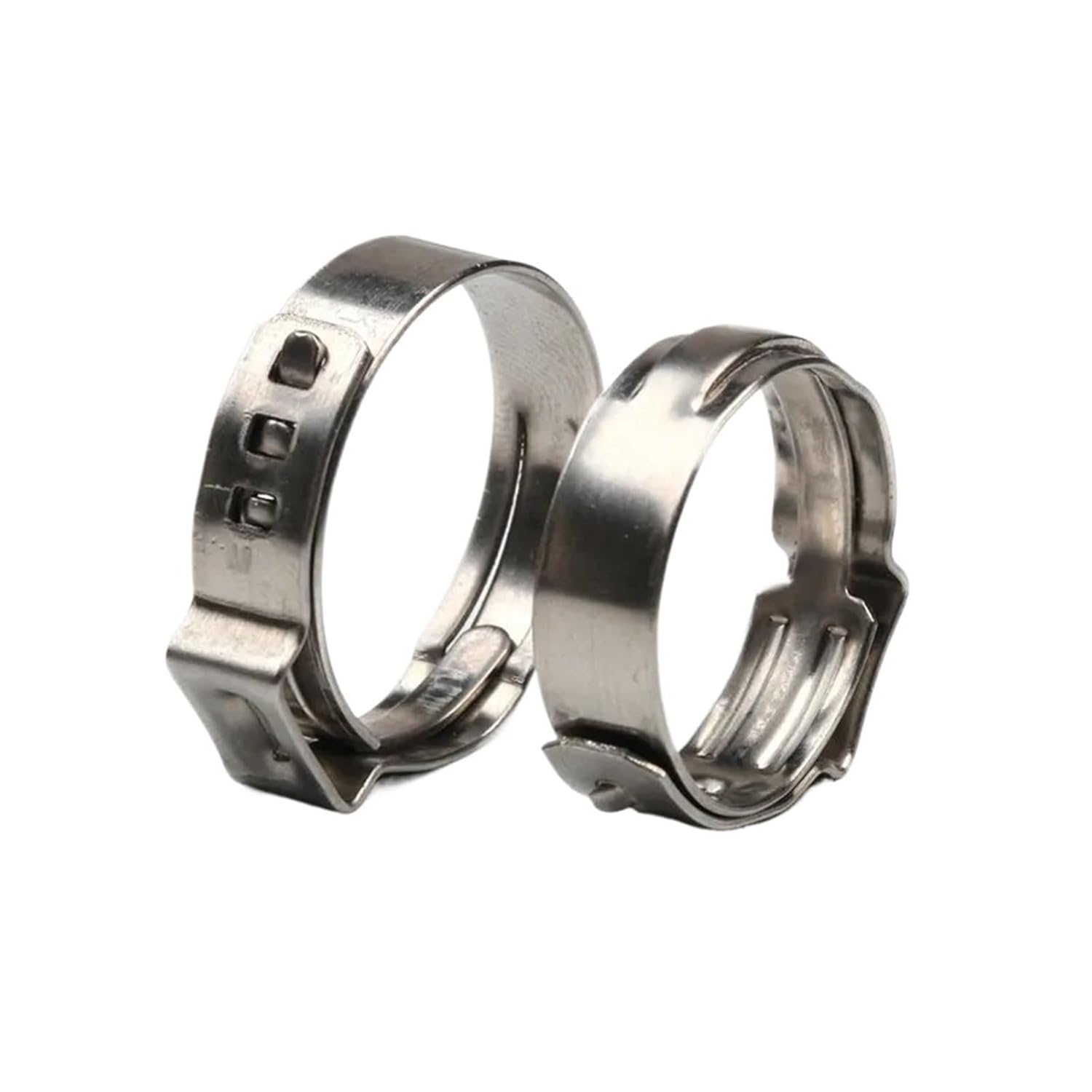 100pcs 4.7-23.5mm Single Ear Hose Clamps 304 Stainless Steel Single Ear Hose Clips Ear Pipe Clamps for Sealing Kinds of Hose(10.8-13.3mm)