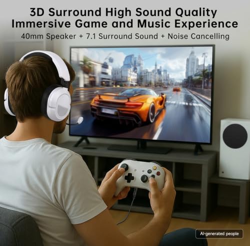 Image of AOC Wired Gaming Headset for Xbox, PS5, PC, HD Mic, Stereo Bass, 79in Cable