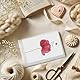 roxisha - 10 Stück Danksagungskarten + bedruckte Umschläge | Mohnblume | Postkarte 10,4 x 14,8 cm | Dankeskarten Hochzeit Geburt Geburtstag Taufe Party Kommunion Ruhestand