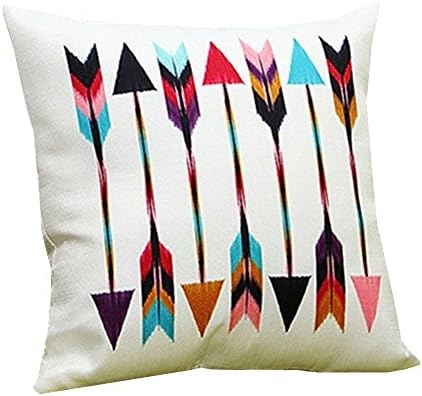 NAVIBULE Cartoon Contrast Color Arrows Pattern Square Throw Pillow Case Covers(18 X 18in)
