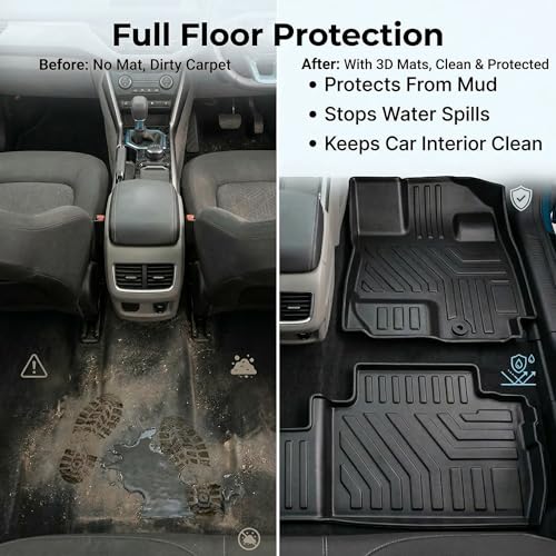 Image of EV MASTER Car Floor Mats for Tata NEXON EV Hybrid (2026 Onwards) Complete Set | Waterproof | Anti-Slip | Luxury Premium Car Mat | Full Coverage | Custom Fitted Car Foot Mats (5D Black)