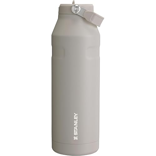 Stanley IceFlow Flip Straw 2.0 Water Bottle 50 OZ | Built-In Straw with Larger Opening | Lightweight & Leak-Resistant | Insulated Stainless Steel | BPA-Free | Ash