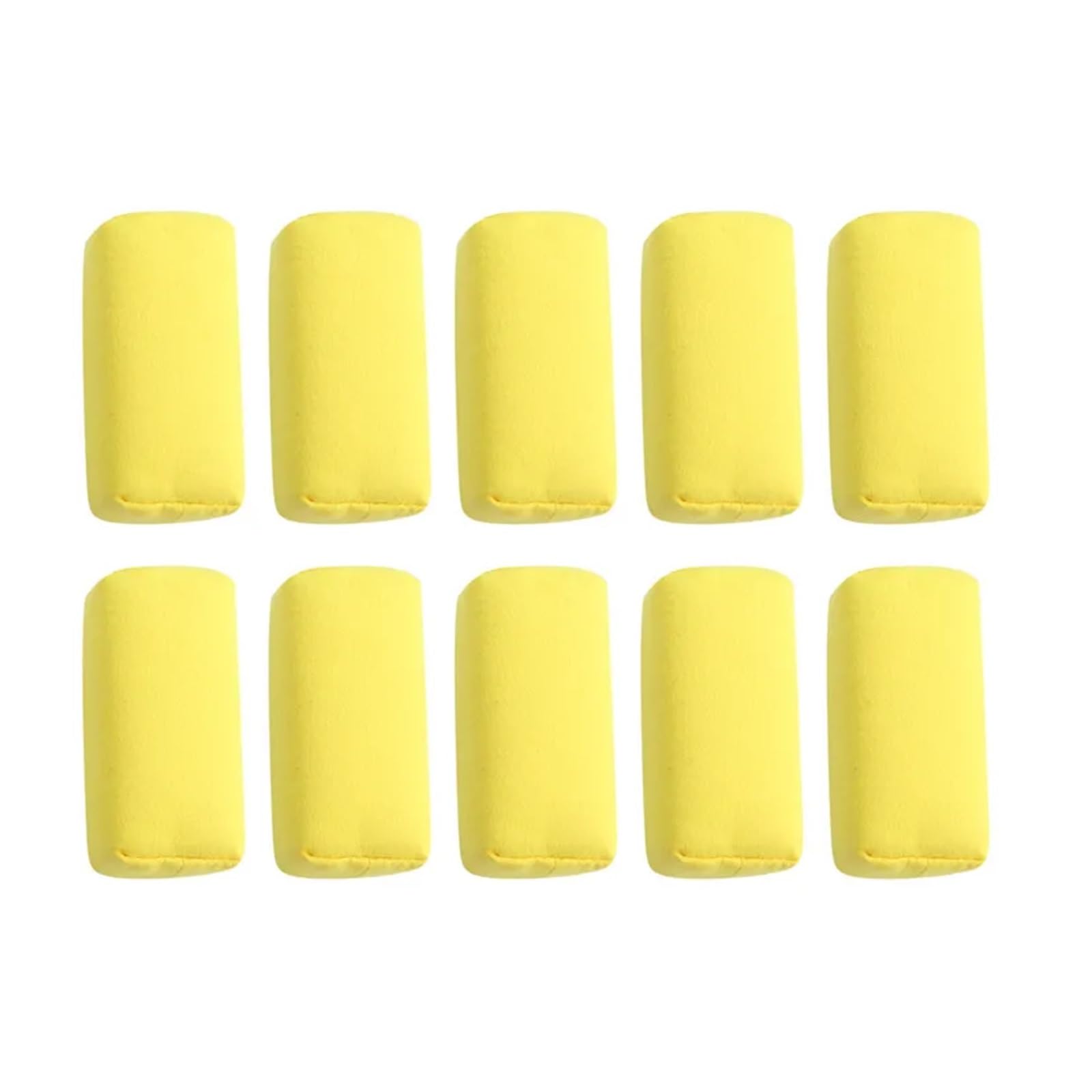 5/10 szt. Gąbka zamszowa do pielęgnacji samochodu, polerowanie powłok ceramicznych, pielęgnacja lakieru, woskowanie, narzędzie czyszczenia(Yellow 10PCS)