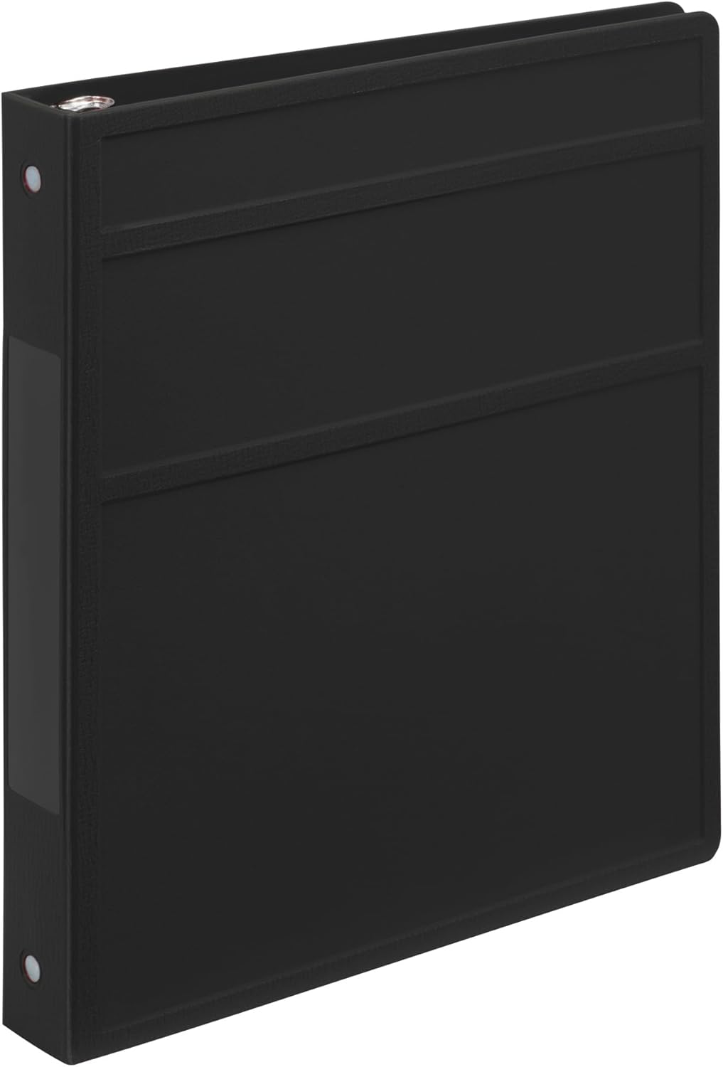 Carstens 1-Inch Heavy Duty 3-Ring Binder - Side Opening, Black, Durable Plastic, No-Gap Rings, Waterproof Cover, No Pockets, Holds 125 US Letter Sheets, BPA-Free, Made in USA (8719-3R), Case of 18