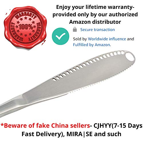 Stainless Steel Butter Spreader, Knife - 3 in 1 Kitchen Gadgets (1)