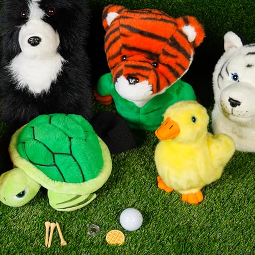 LZFAN Golf Club Covers for Woods and Drivers Funny Driver Headcover Animal Golf Club Head Covers Golf Gifts for Men Women Plush