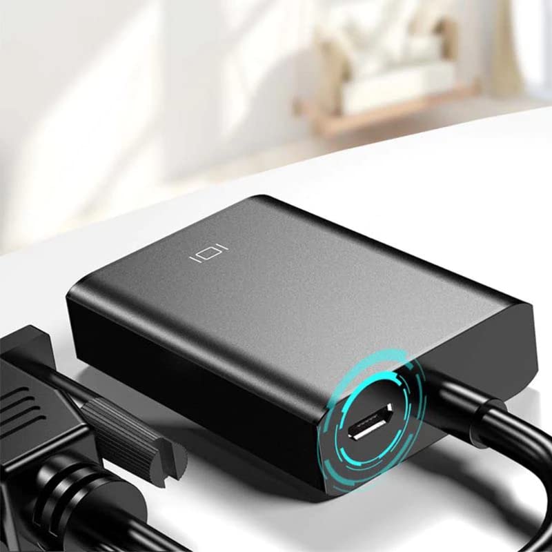 SELIACR Adaptateur HDMI vers VGA avec Port Audio 3,5 mm, HDMI 1080P mâle vers VGA Femelle pour Ordinateurs Portables, moniteurs, projecteurs(White SELIACR Adaptateur HDMI vers VGA avec Port Audio 3,5 mm, HDMI 1080P mâle vers VGA Femelle pour Ordinateurs Portables, moniteurs, projecteurs(White