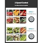 Qcen Juicer Machine, 800W Centrifugal Juicer Extractor with Wide Mouth 3” Feed Chute for Fruit Vegetable, Easy to Clean, Stainless Steel, BPA-free (Black) - Image 3