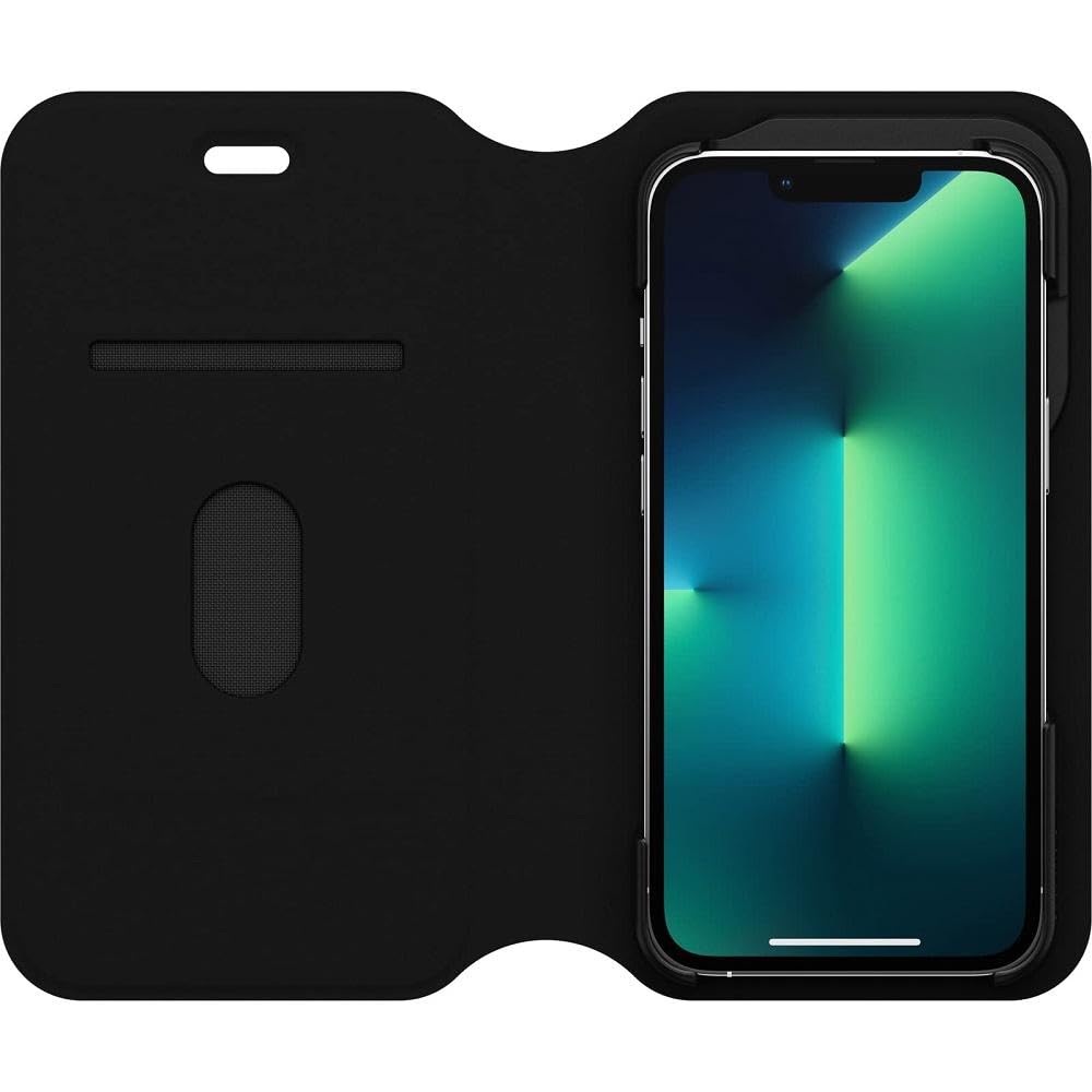 OtterBox Cover per iPhone 13 Pro Strada Via, resistente a shock e cadute fino a 2 metri, folio sottile, morbido al tatto con slot carta di credito, testato 2x vs norme MIL-STD 810G, Nero