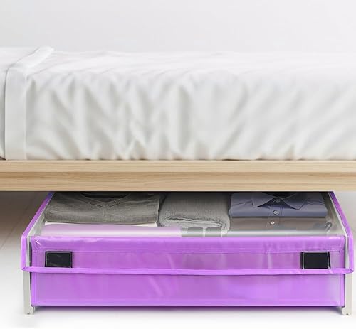 Miniatura 1 de Almacenamiento debajo de la cama con ruedas - Contenedores de almacenamiento debajo de la cama sin esfuerzo para ropa y zapatos - Cajones