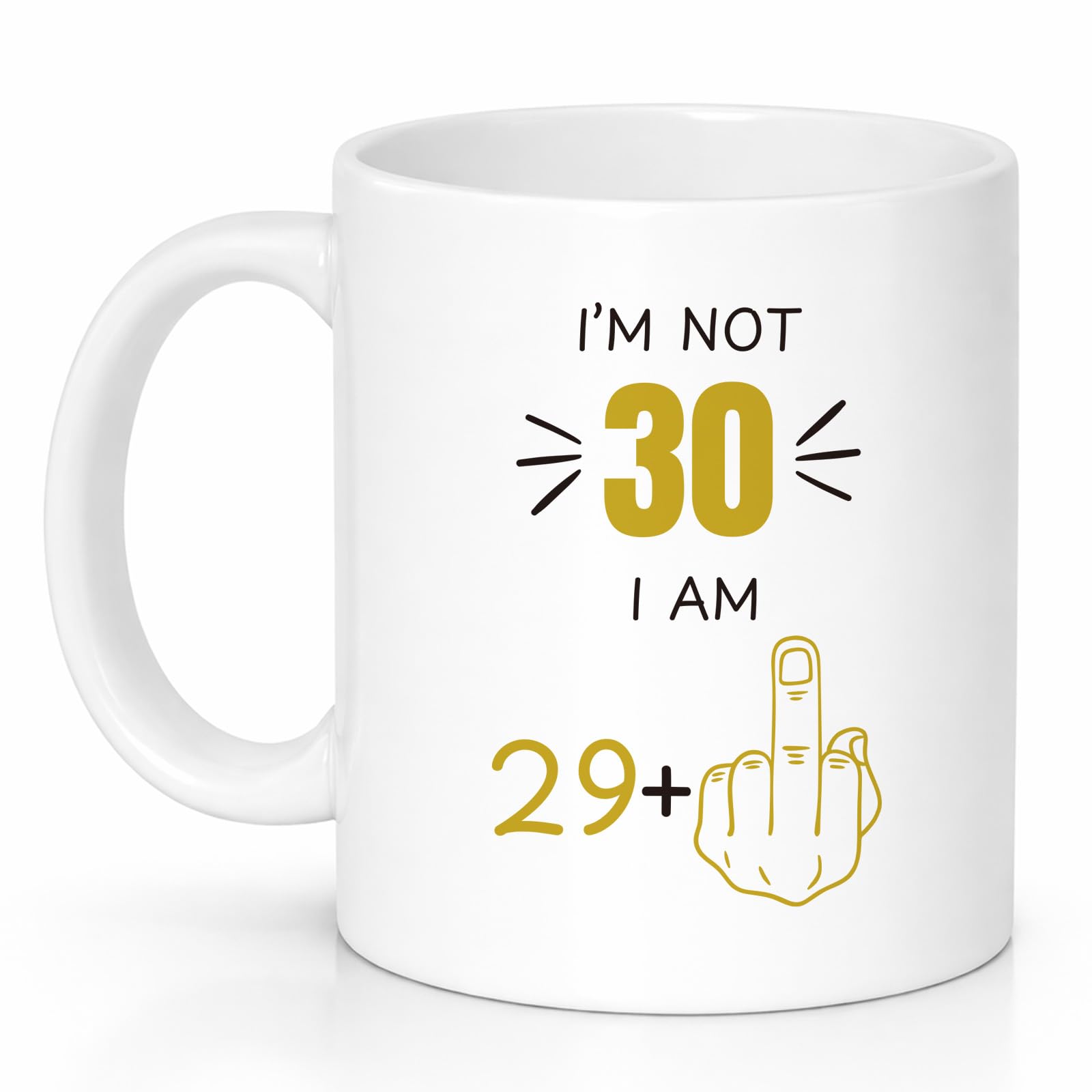 Custom Moments Funny 30th Birthday Mug for Men and Women, “I Am 29+” Joke Coffee Mug, 30 Years Old Gift for Dad, Mum, Husband, Wife, Grandma & Grandpa