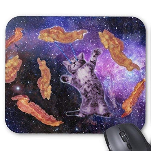 Preisvergleich Produktbild Gaming-Mauspad Cat Frying Bacon mit Augenlaser-Mauspad 300X250X3mm