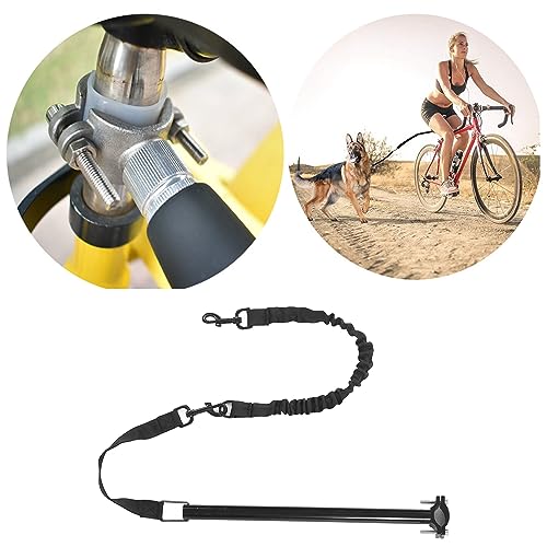 Retractable Metal Bike Dog Leash for Cycling Jogging & Training, 30-inch Elastic Pet Leash Compatible with Most - Image 3