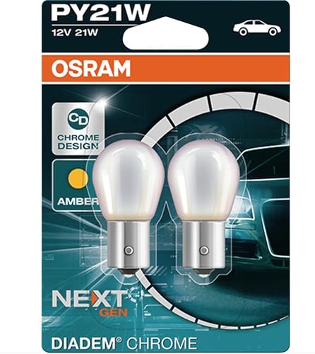 OSRAM DIADEM CHROME PY21W ampoules halogènes clignotants orange design 12V 7507DC-02B