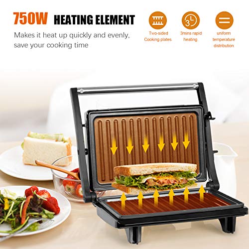 OZAVO Panini Maker/Griglia, Tostiera,Pressa a