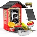 birdsnap® APS - Metal Bird Feeder with Camera Solar Panel 32GB Card, AI Identify 10000+ Birds Camera Feeder, 3 DIY Add-ons, 2K HD Live View Auto Record Bird Video, Ideal Gift for Birds Lover