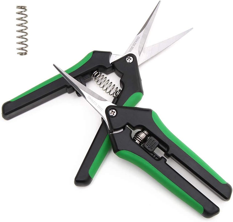 LDK2 Pack Curved Blades Gardening Hand Pruner Pruning Snip, Garden Trimming Scissors