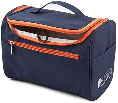 LATUKI Plain 18 Cms Cosmetic Pouch (1 Count (Pack of 1)_LATUKI-Cosmetic Bag-02_Blue)