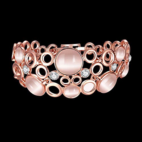 YouBella Jewellery Bracelets for Women Stylish Rose Gold Plated Crystal Bracelet Bangle Jewellery for Girls and Women (Image - 6)