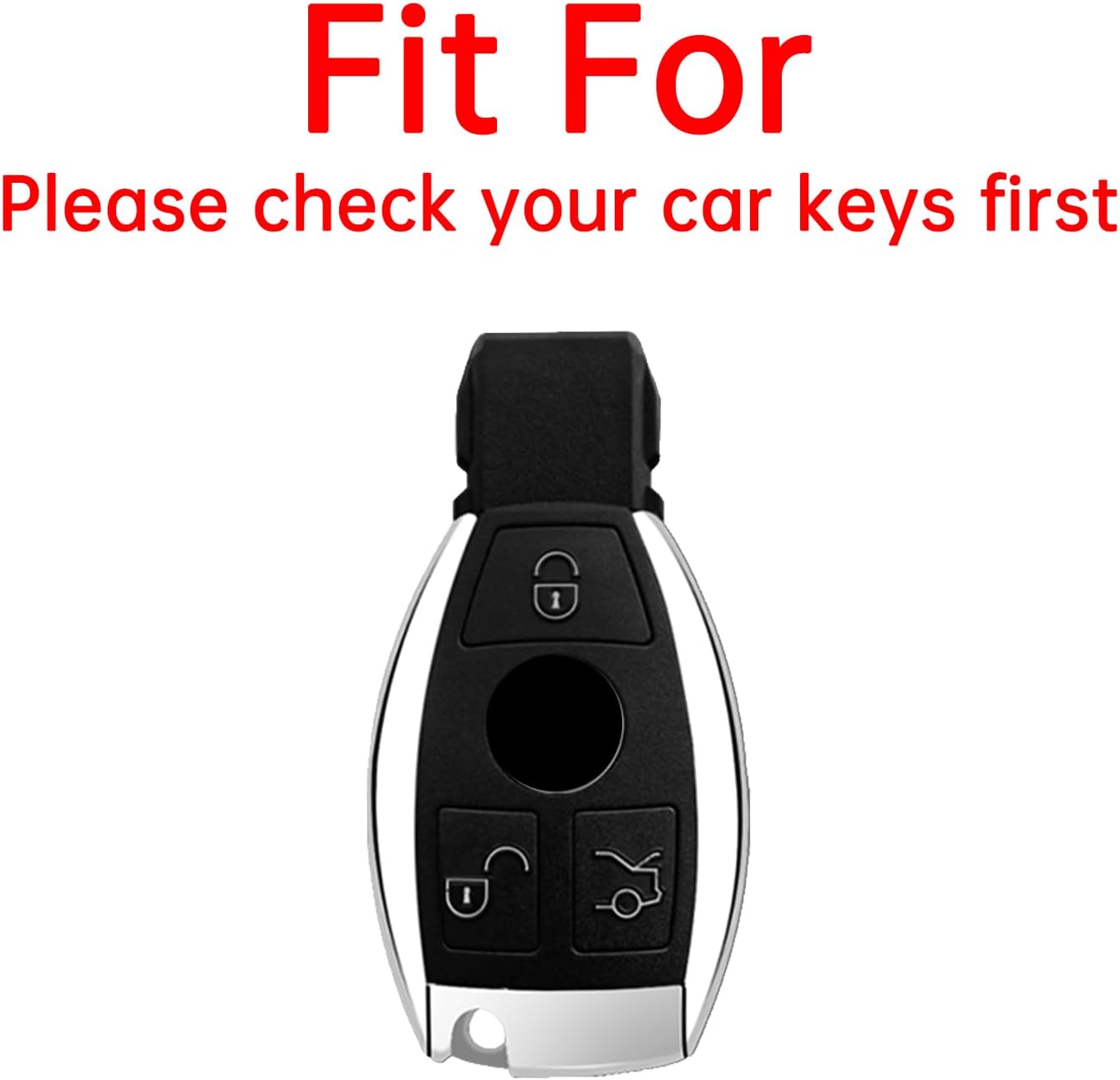 for Mercedes Key Fob Cover Compatible with Mercedes Benz With Keychain