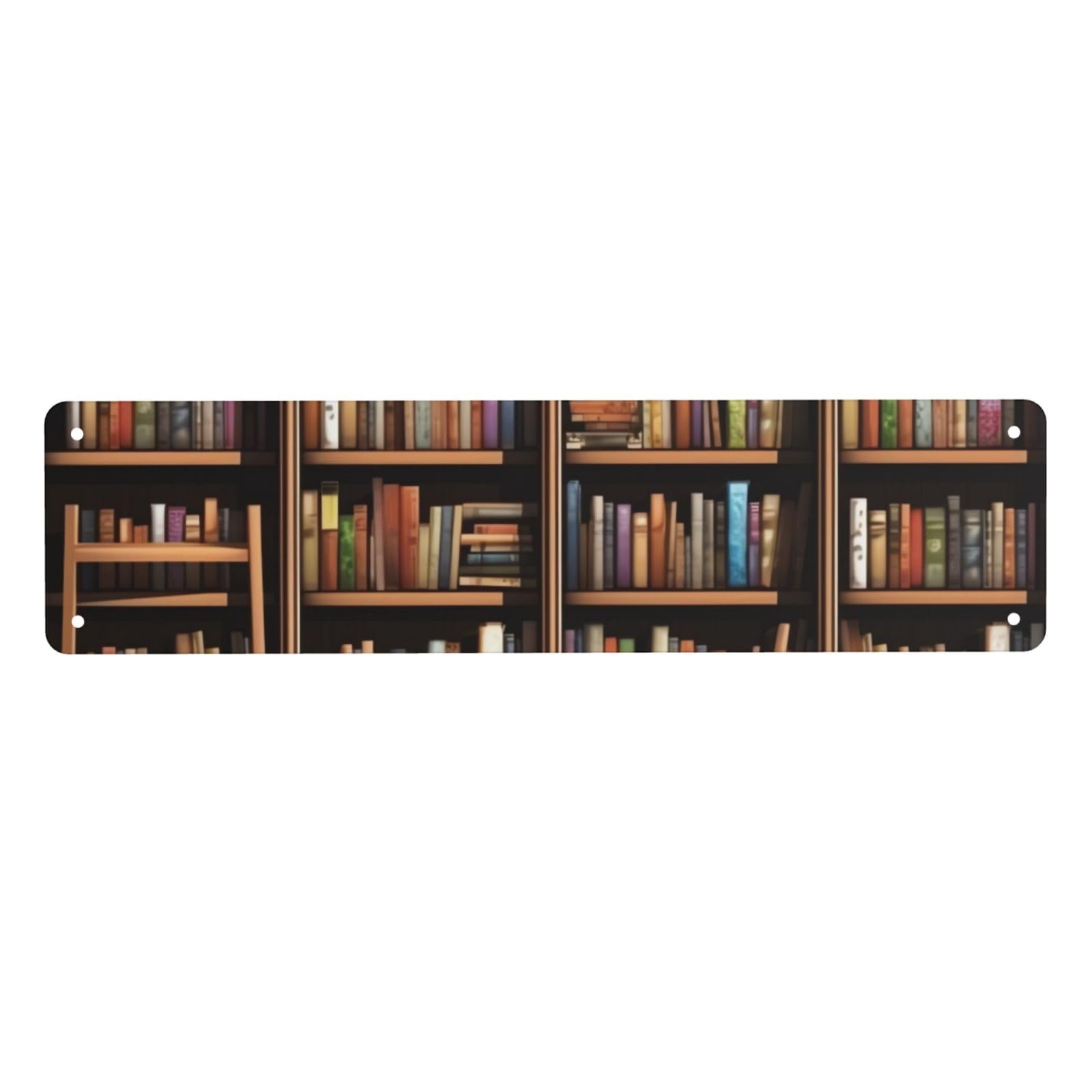 Vintage Metal Tin Signs Retro Garage Signs Stylish Wall Art Plaques for Home Decor Unique Poster 4x16 Inch Library Bookshelf Metal Sign Outdoor Wall Decorations Gifts