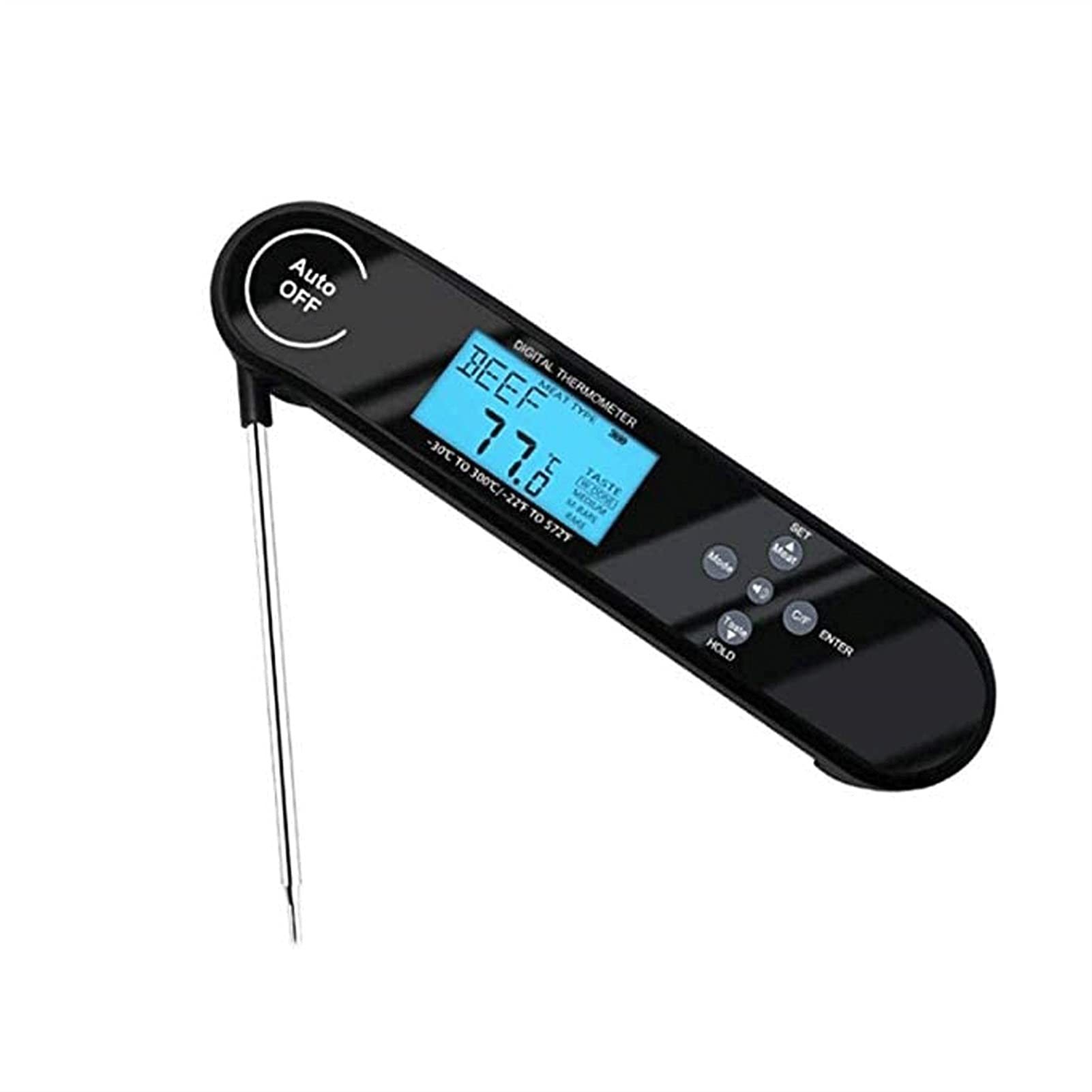 Termómetro digital for carne de lectura instantánea - Termómetro impermeable for cocinar alimentos con pantalla LCD retroiluminada - La mejor sonda de termómetro de carne eléctrica súper rápida for as