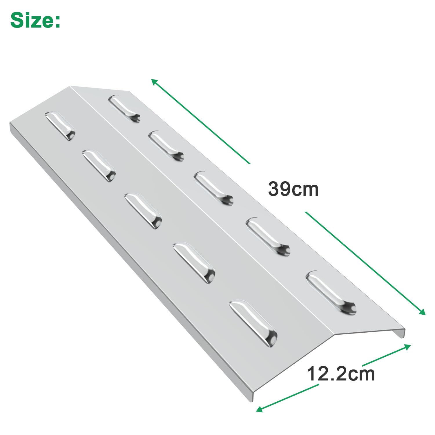 WELL GRILL Barras aromatizantes de placas de calor de 39 cm para parrillas de gas Campingaz 3 y 4 Classic, Woody y Master Series, difusor de llama de acero inoxidable para Brinkmann, Landmann