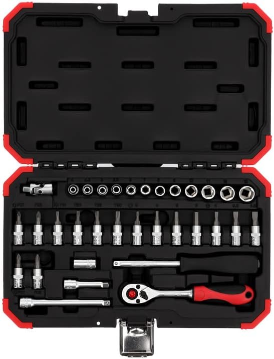 Socket set 1/4", 33 pcs