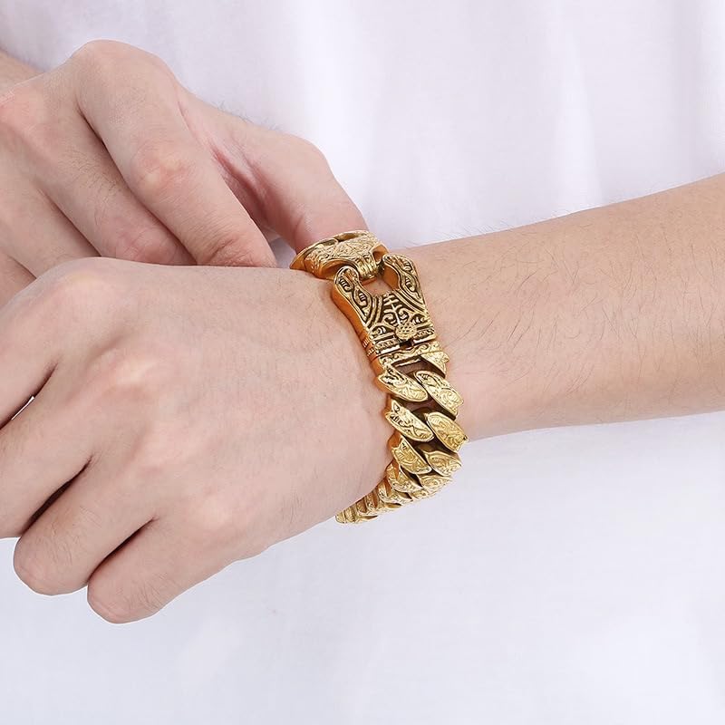 18K Gold Mesh Cuban Bracelet, Fashion Accessory, Suitable for Both Men and Women, Birthday Gift, Hip-hop Jewelry, Solid Tennis Bracelet, Miami style Christmas gift - Image 6