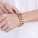18K Gold Mesh Cuban Bracelet, Fashion Accessory, Suitable for Both Men and Women, Birthday Gift, Hip-hop Jewelry, Solid Tennis Bracelet, Miami style Christmas gift