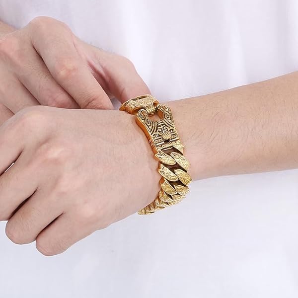 18K Gold Mesh Cuban Bracelet, Fashion Accessory, Suitable for Both Men and Women, Birthday Gift, Hip-hop Jewelry, Solid Tennis Bracelet, Miami style Christmas gift - Image 7