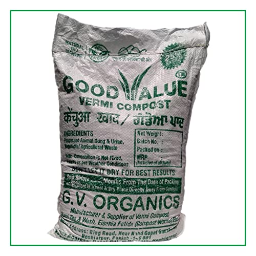 GOOD VALUE Vermicompost 5 Kg (4 Kg + 1 Kg (25% Extra)) 'Natural Bio Manure' Balanced & Exceptionally Rich In Nutrients For Any Type Of Plants, Trees And Crops., Granules 4 51Uc8NkLsSL