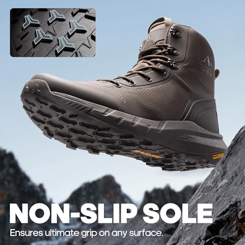 Image of NORTIV 8 Men's Military Tactical Boot Lightweight Comfortable Boots for Work All Day Side Zipper Motorcycle Combat Hiking Boots Metrostrike(8-9 Inches)
