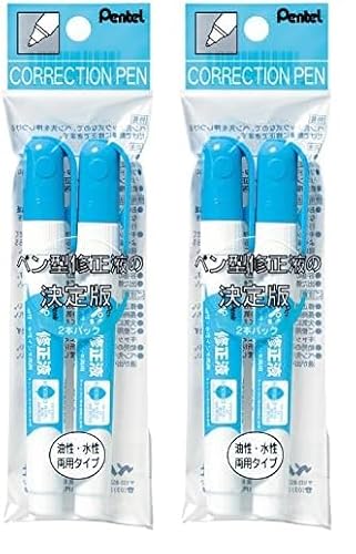 ぺんてる ペン修正液 XZL21-W2 2本パック (× 2)