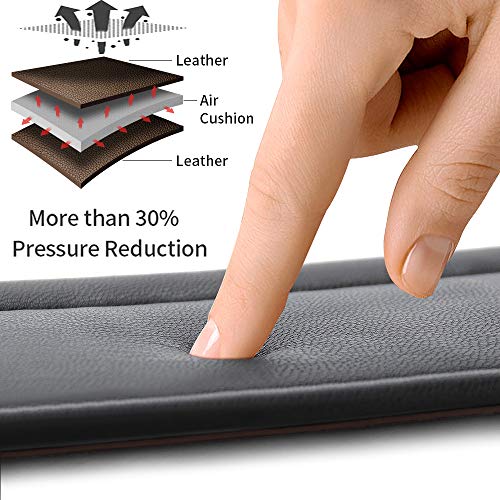 Leather Guitar Strap, 3.15" Genuine Leather Guitar Strap With Suede & Leather Lined For Bass, Electric Guitar And Acoustic Guitar (Brown) #TOP2