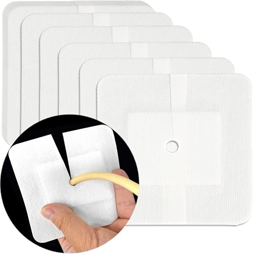 Vendajes adhesivos de drenaje dividido, tubo de alimentación, clavija G J, cubiertas de tubo de diálisis peritoneal, catéter PD con bordes,