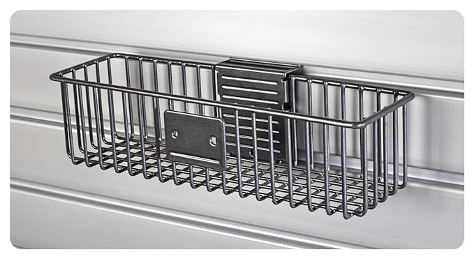 HandiWall Small Basket - 3 Inch x 12 Inch (Pack of Two) for Storage on Garage Slatwall Panels image 3