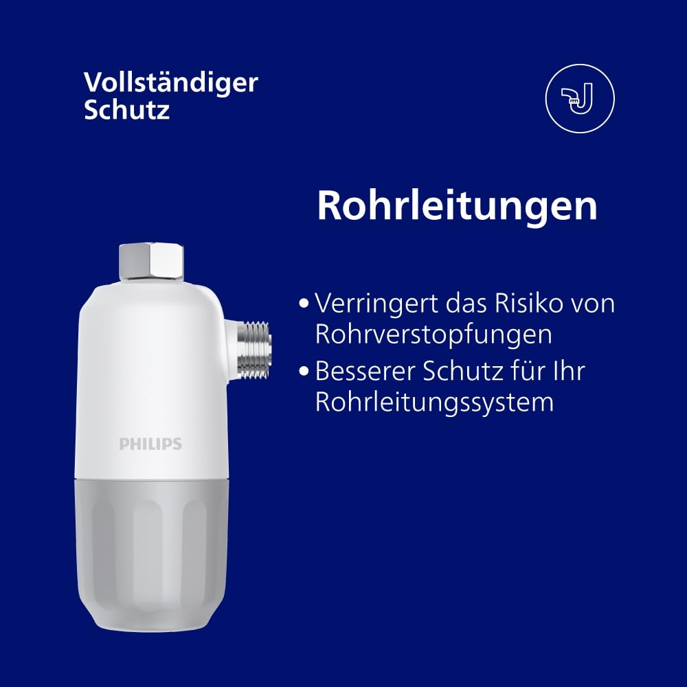 Philips Water, Kalkschutz-Ersatzfilterpatrone AWP183/10, 3-stufige Filterung, 27.000 l Filterkapazität