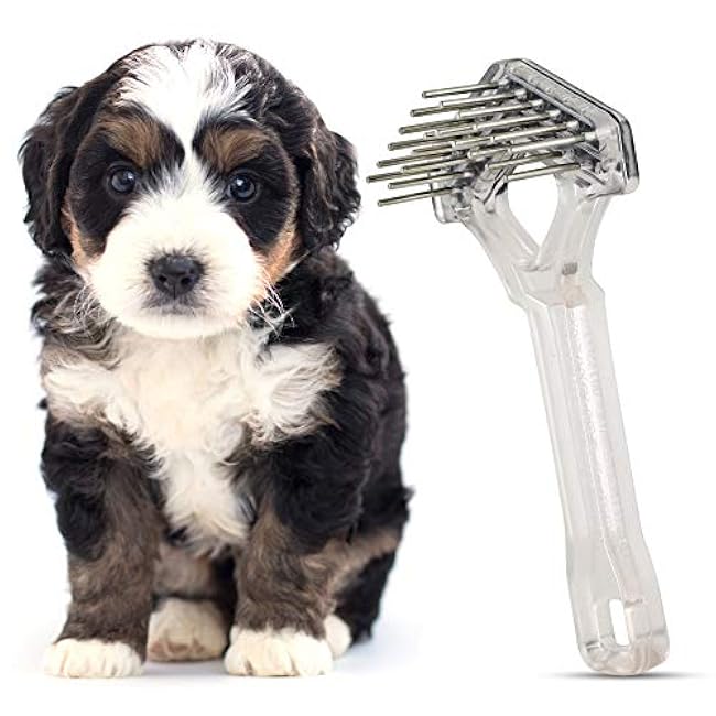 Mini-Rake V-Shaped with 1 Double-Row Rotating Teeth (Crystal with BlackTop)-HVmKZqHy