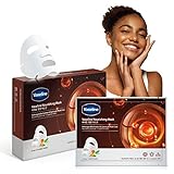 Vaseline Face Facial Mask Sheet Skin Care Essence, HYDRATION RETENTION, SKIN BARRIER REINFORCEMENT [Made in Korea] 10 Count (10 Count, Nourishing)