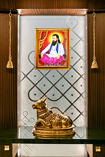 Suninow God sant ravidas Photo Frame Religious Framed Painting for Wall and Pooja/Hindu Bhagwan Devi Devta Photo Frame/God Poster for Puja (29 X 23 CM) (sant ravidas)